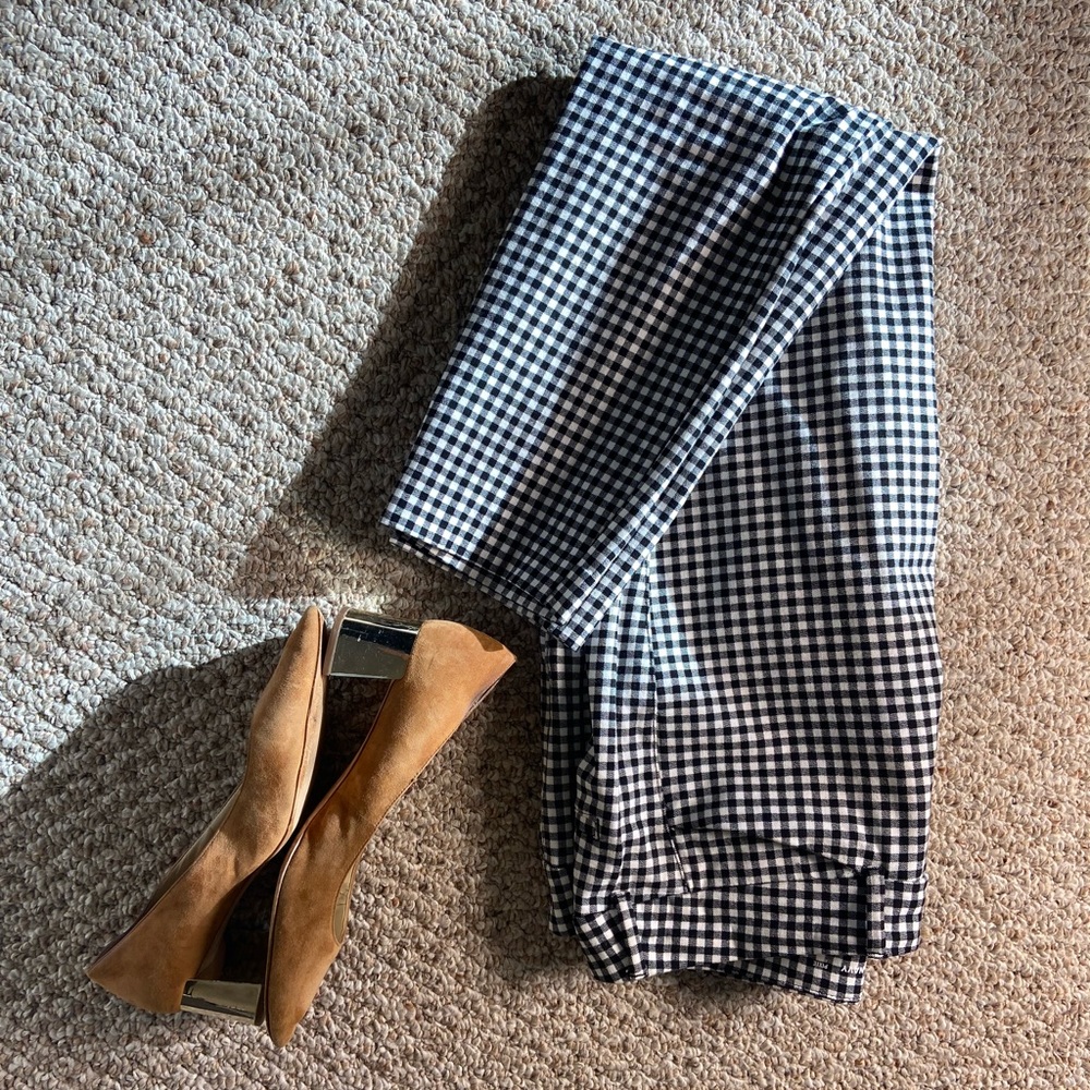 Old Navy Pixie Ankle Pant in Black Gingham